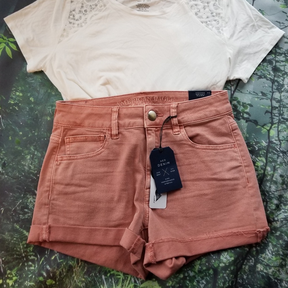 AEO NWT High Rise Shorties